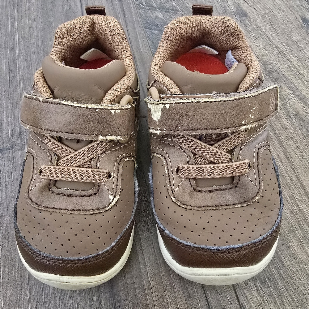 Stride Rite Brown Kids Sneakers with Velcro